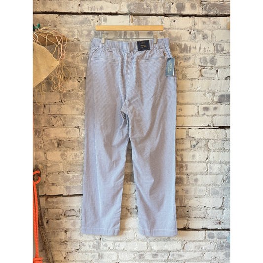 Seersucker Prepster Easy Pant - Blue/White - DUNE + SALT