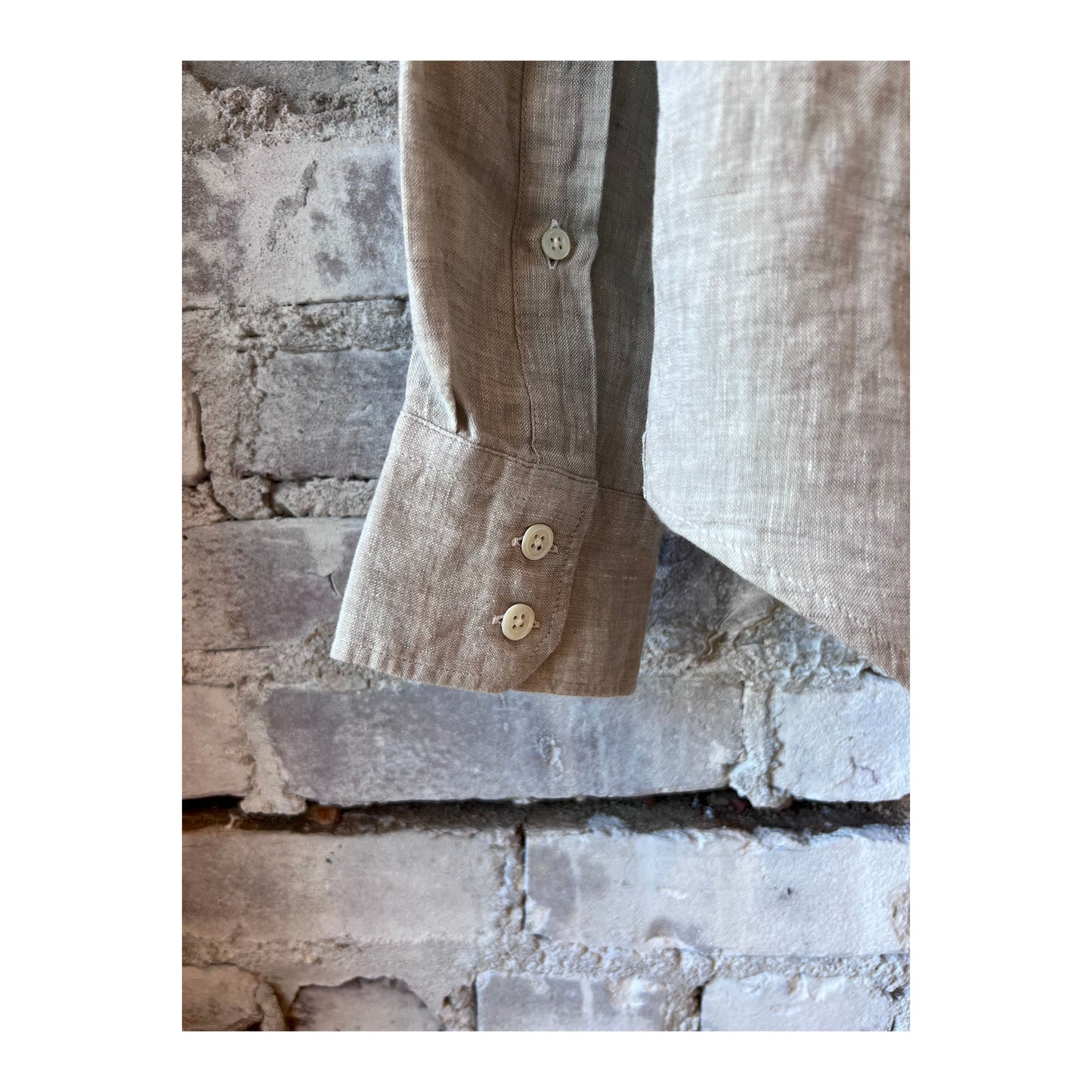 Paul Linen Chambray Shirt - Sand - DUNE + SALT