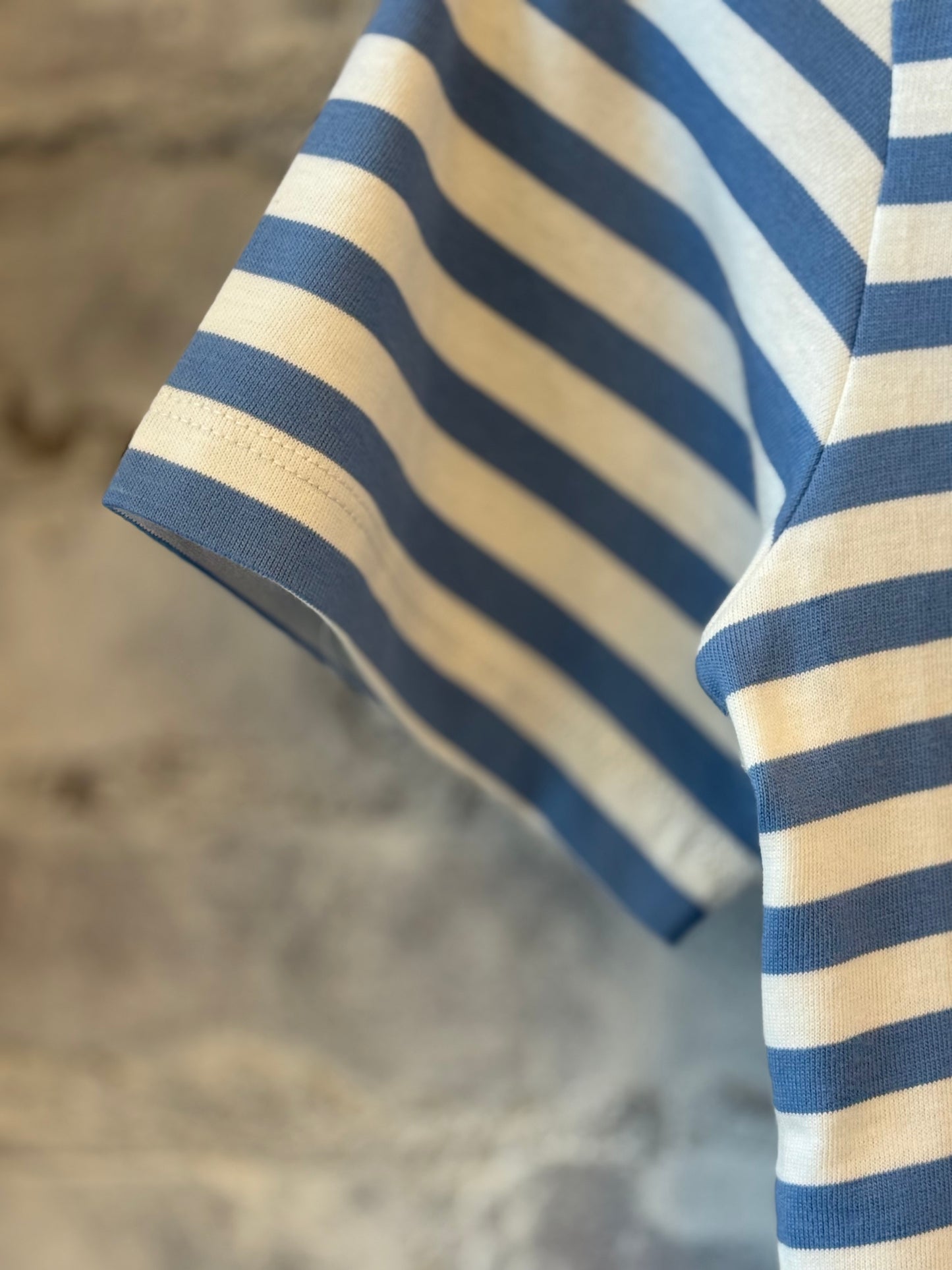 Striped Basic T-Shirt – Stone Blue