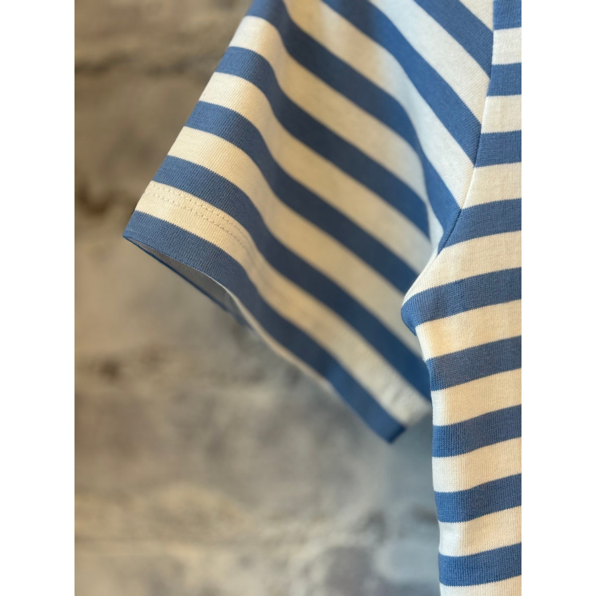 Closed Women's Striped Basic T-Shirt – Stone Blue Rosy Brown
