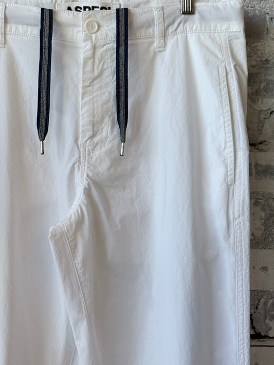 Poplin Chino Trousers - White - DUNE + SALT