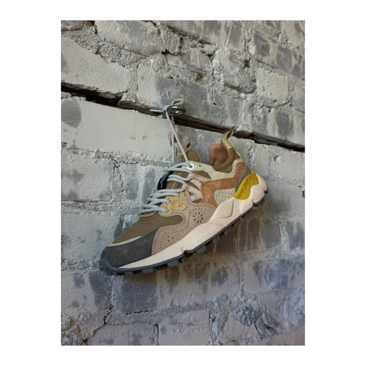 Yamano 3 Uni Fabric/Suede Sneaker - Stone/Mud/Light Grey - DUNE + SALT