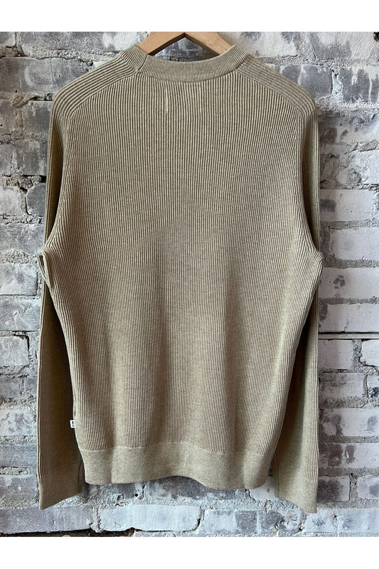 Kevin Rib Knitted Sweater - Khaki Beige - DUNE + SALT