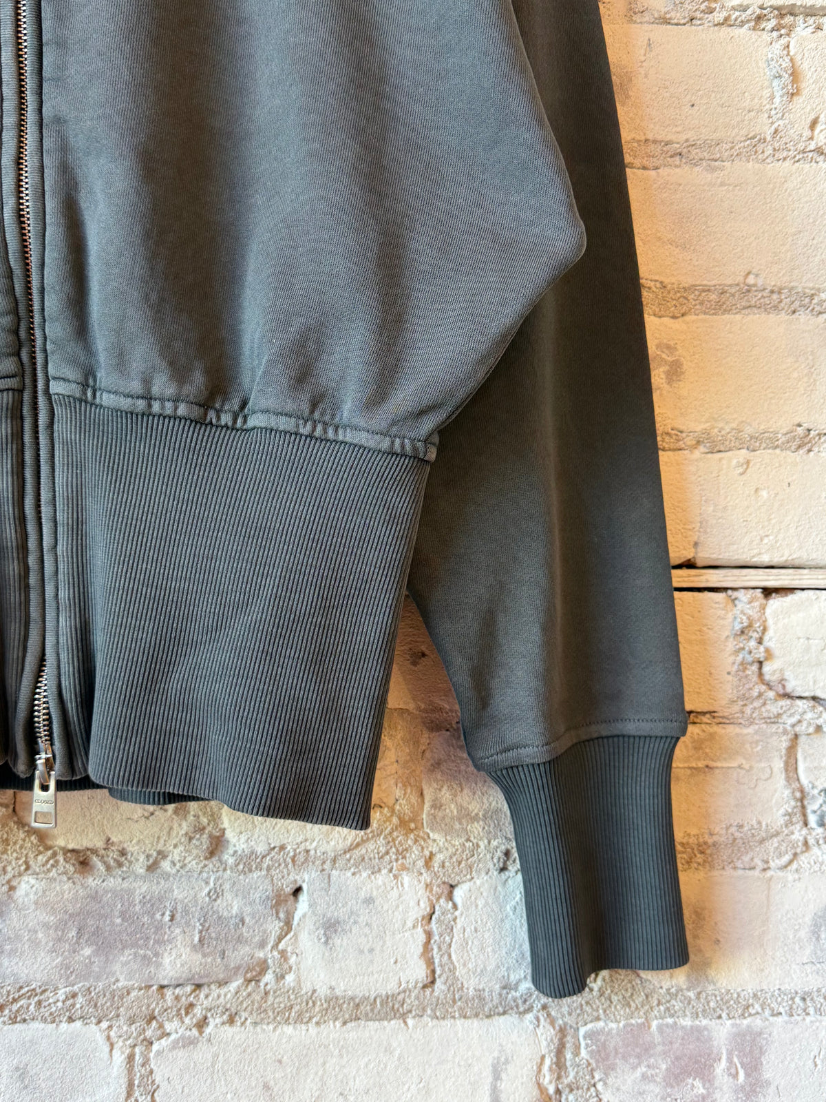 Closed Women's Zipped Sweat Jacket - Black Dim Gray
