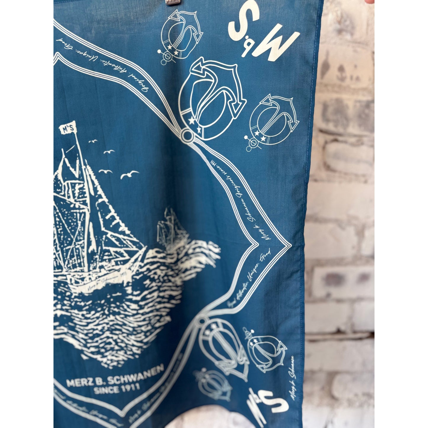 MbS Logo Lightweight Cotton Poplin Bandana - Ink - DUNE + SALT
