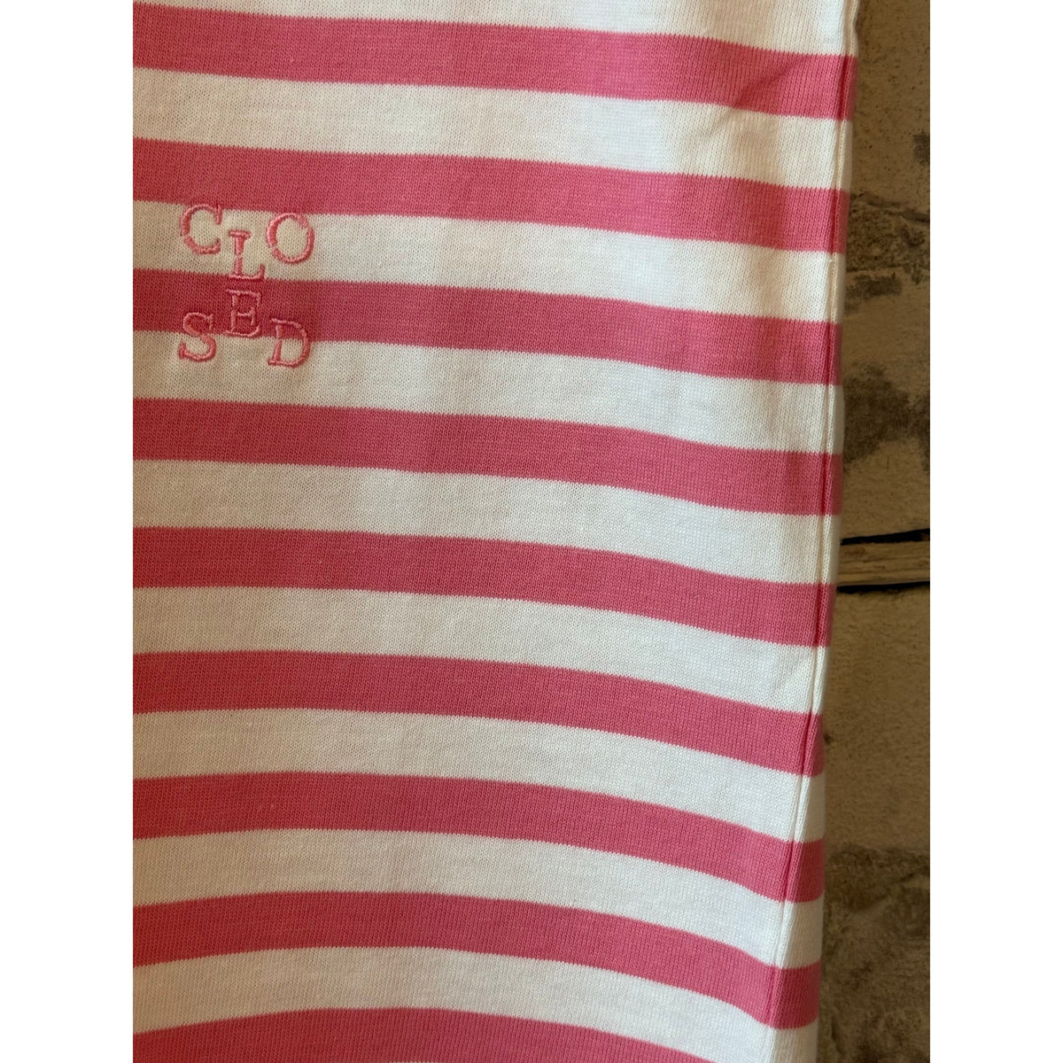 Closed Women's Striped Basic T-Shirt – Peony Pink Maroon