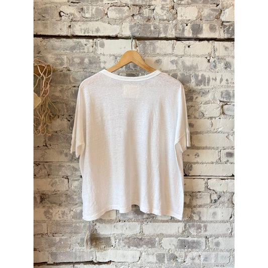 Hemp Jersey Oversized SS Crew - White - DUNE + SALT