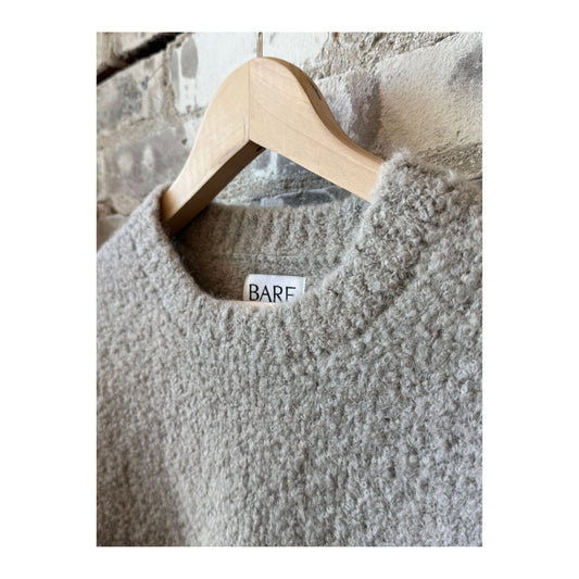 Colette Boucle Crewneck - Mushroom - DUNE + SALT