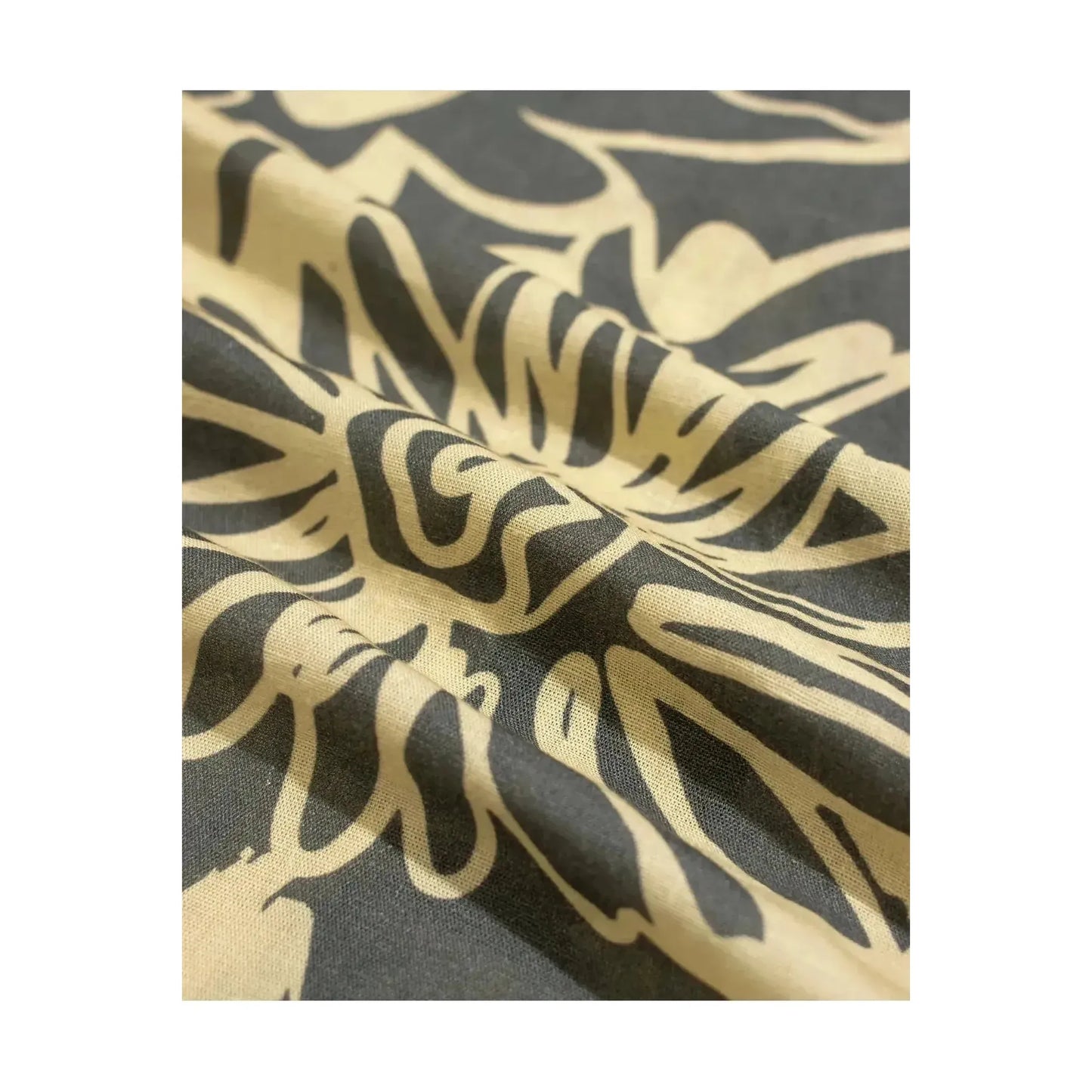 Selleck Shirt - Charcoal Grey Foliage Print - DUNE + SALT