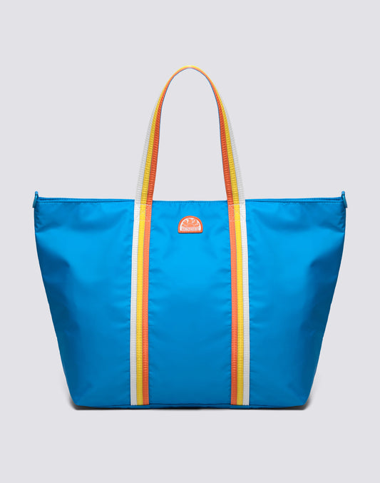 Sundek Bon Bag Beach Tote with Rainbow Details - Reef Blue Lavender