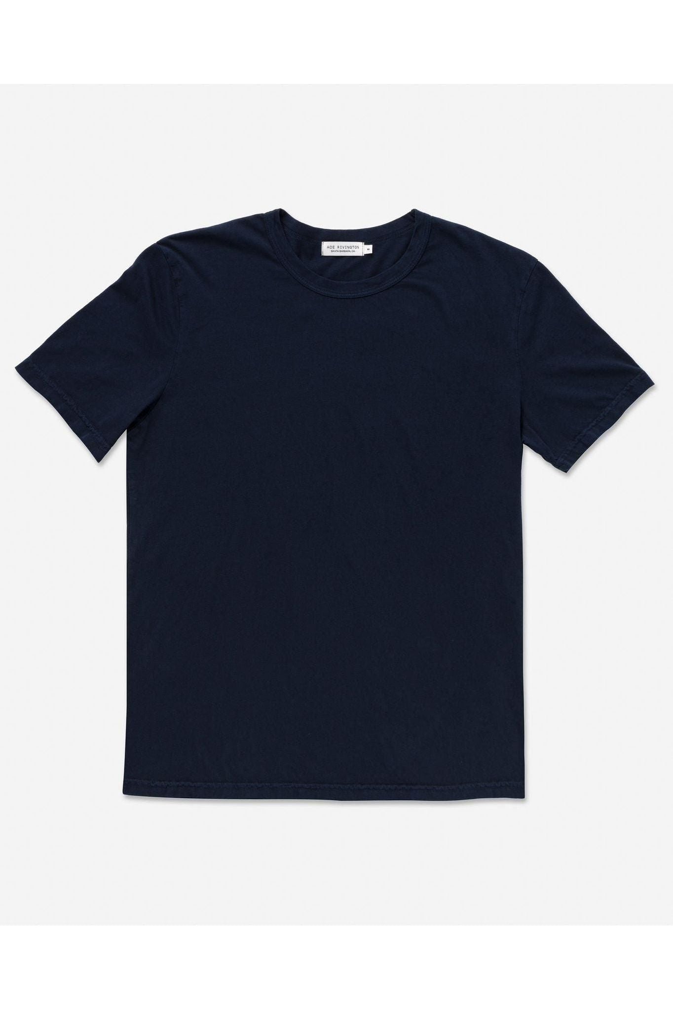Supima SS Crewneck Tee - Navy - DUNE + SALT