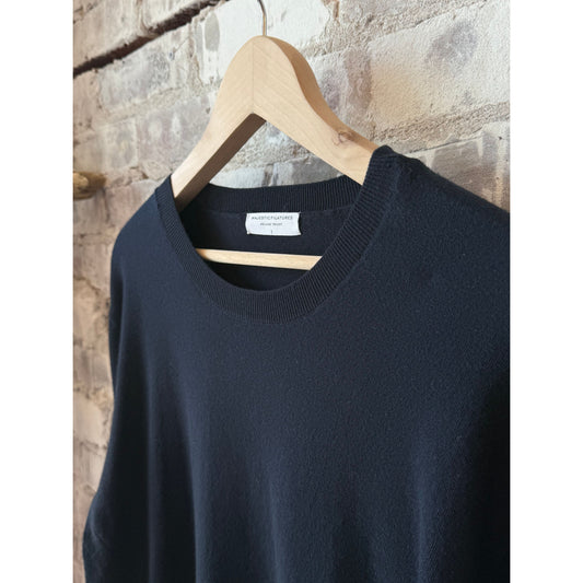 Organic Cotton Knit L/S Crewneck - Marine - DUNE + SALT