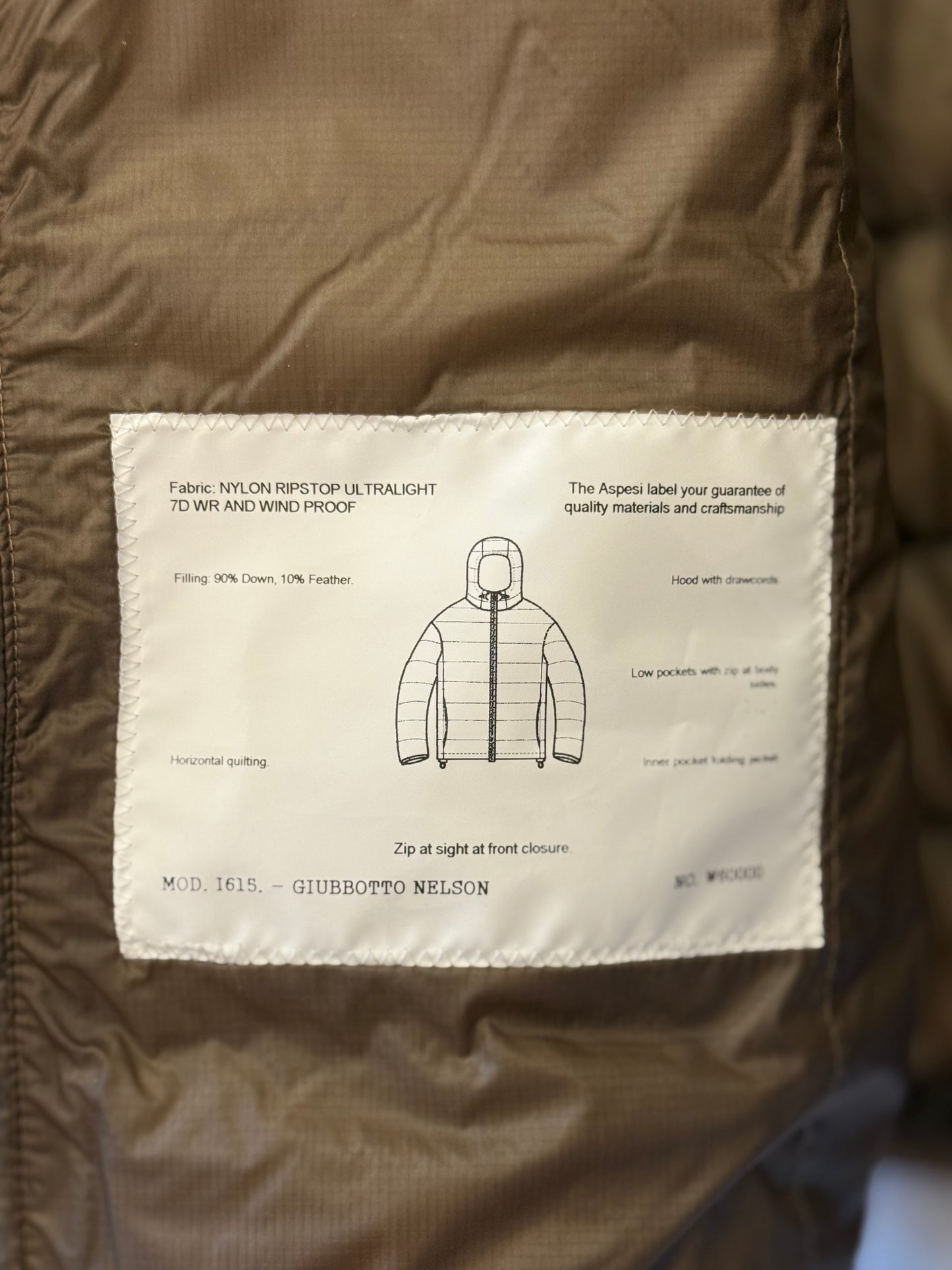 Nelson Down Jacket - Sand