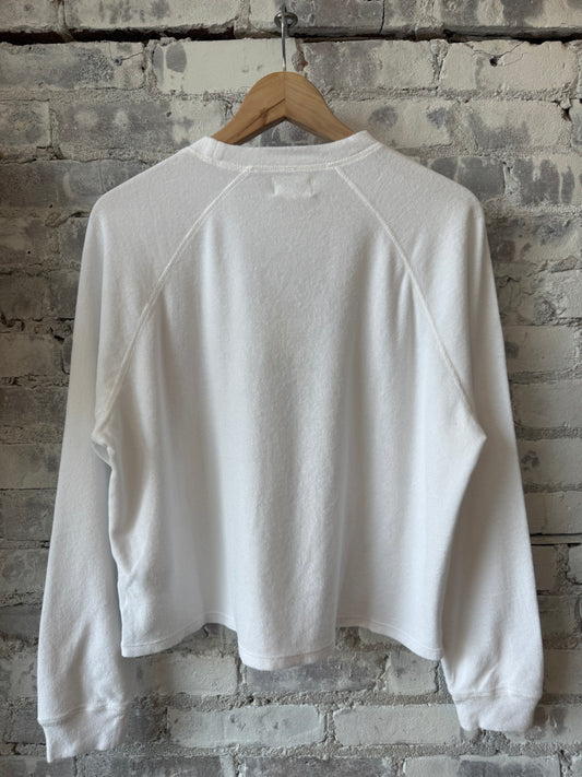 Hartford Women's Tahiry Knit Sweatshirt - White Dark Gray