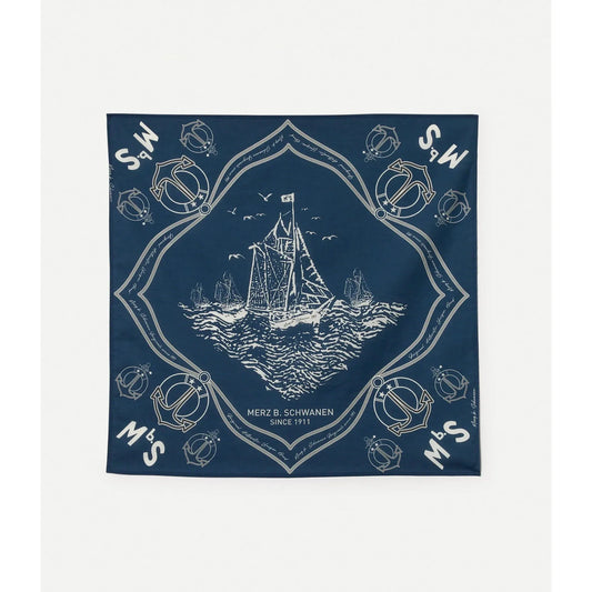 MbS Logo Lightweight Cotton Poplin Bandana - Ink - DUNE + SALT