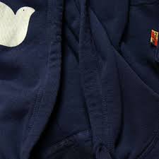 FreeCity BASICGOODNESS LT TERRY FLUFF HOODIE - Moonshrooms Blue Black