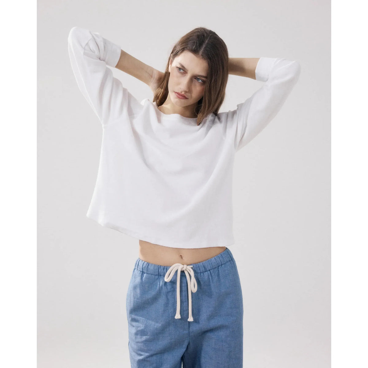 Hartford Women's Tahiry Knit Sweatshirt - Sky Light Gray