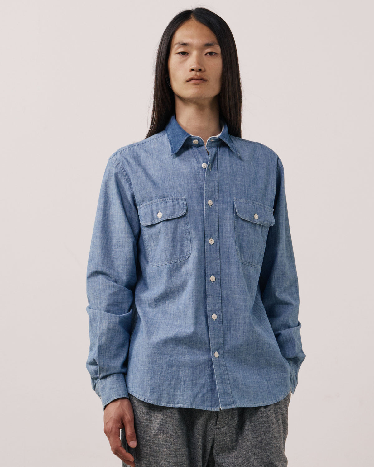 Paxi Woven Shirt - Light Indigo