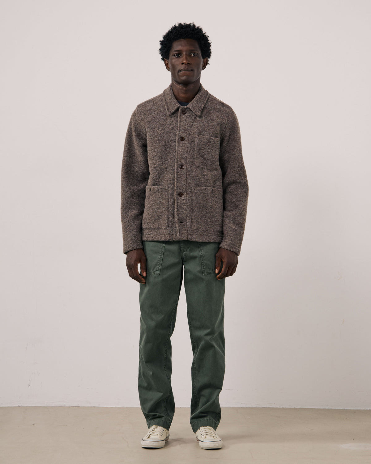 Service Knitted Jacket - Mushroom