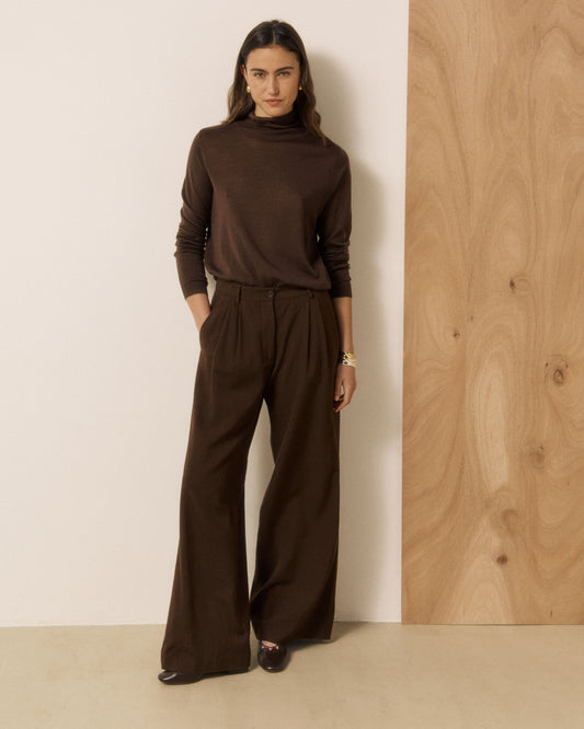 Myrfa Knitted Sweater - Chocolate