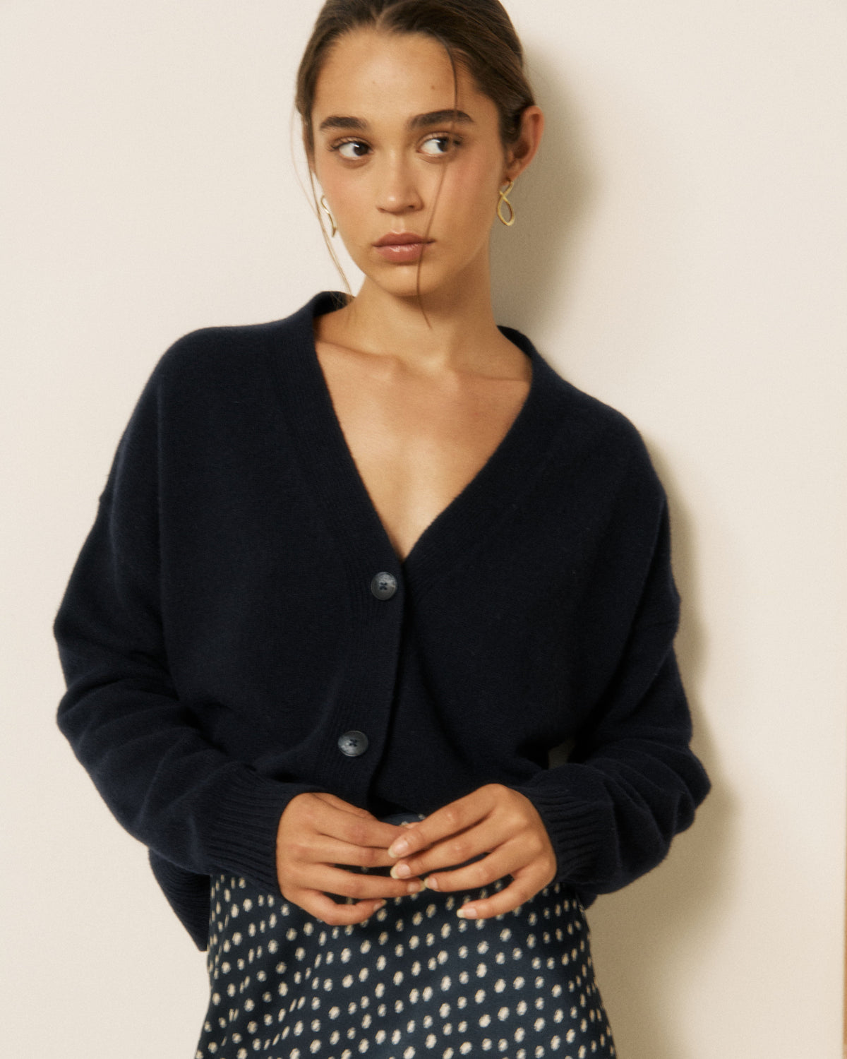 Mosine Knitted Cardigan - Navy