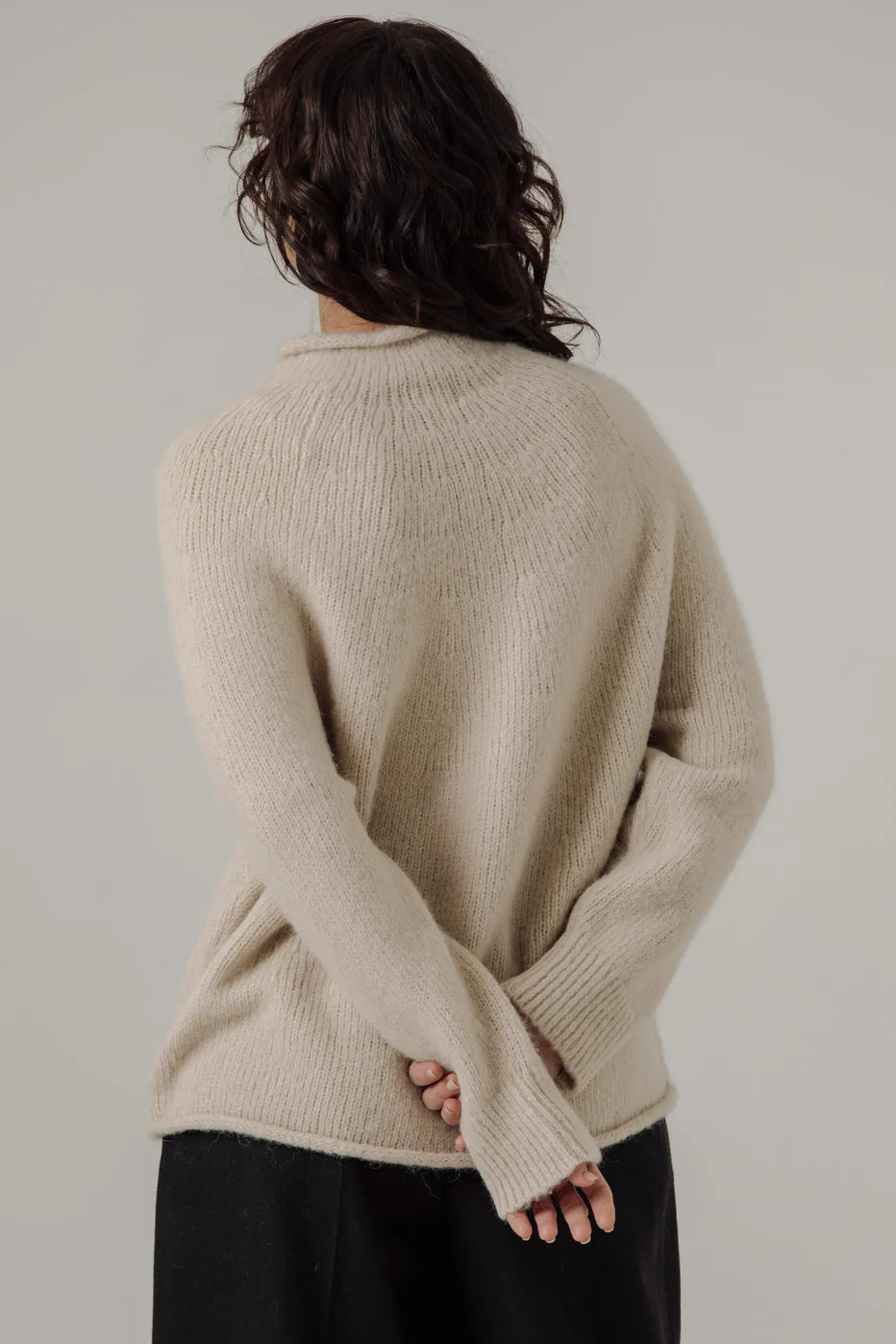 Handloom Rollneck Sweater - Cream - DUNE + SALT