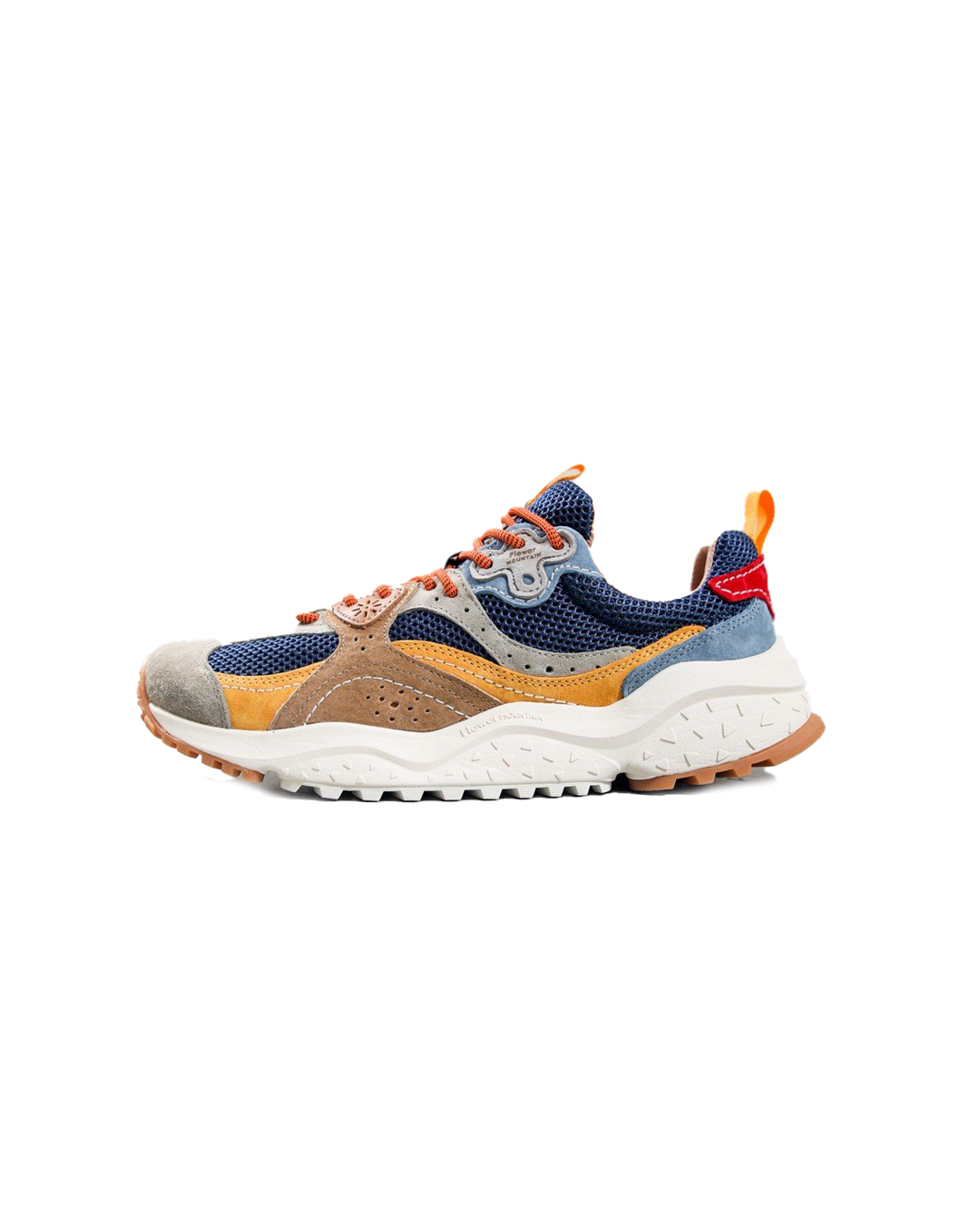 Flower Mountain Wave Man Sneaker in Beige-Navy-Ocher