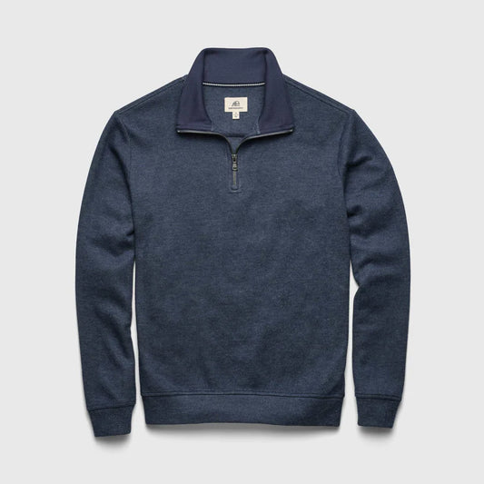 Bobby Cashmist Fleece 1/4 Zip - Navy Heather - DUNE + SALT
