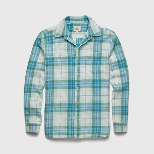 Brian Twill Plaid Shirt - Blue Combo - DUNE + SALT