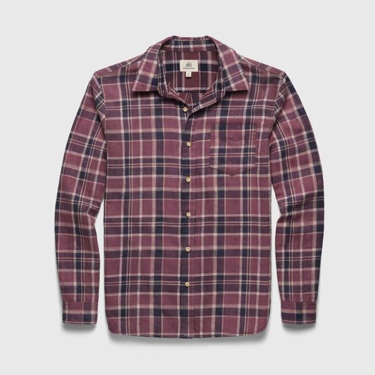 Brian Washed Twill Plaid Shirt - Huckleberry Combo