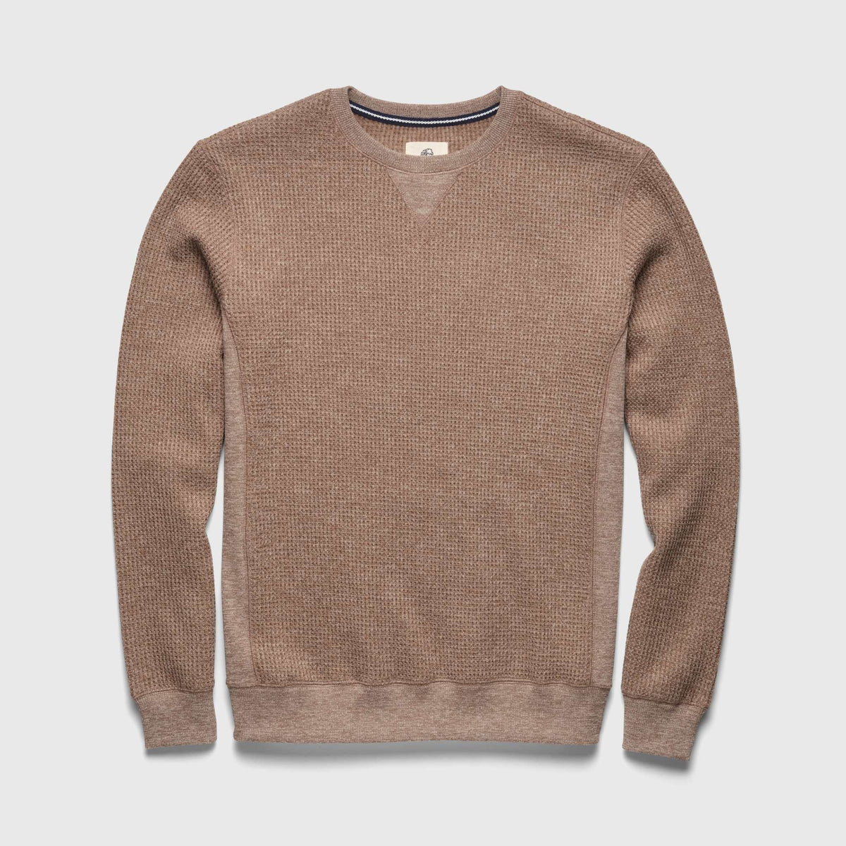 Butch Waffle Fleece Crewneck - Camel Heather