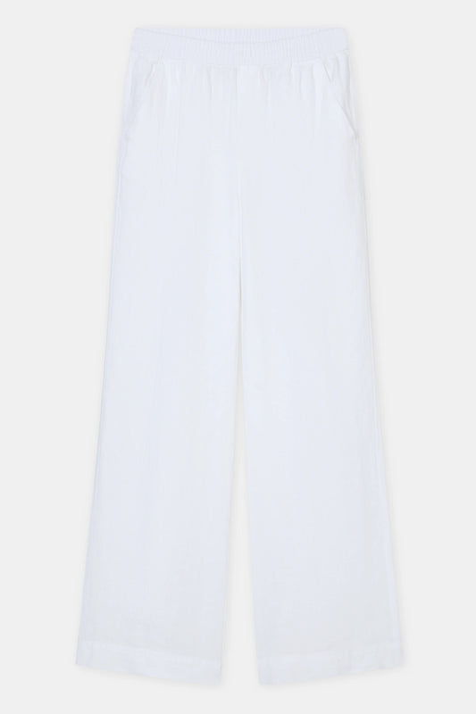 Closed Women's Winona Wide Linen Pants – White Gray
