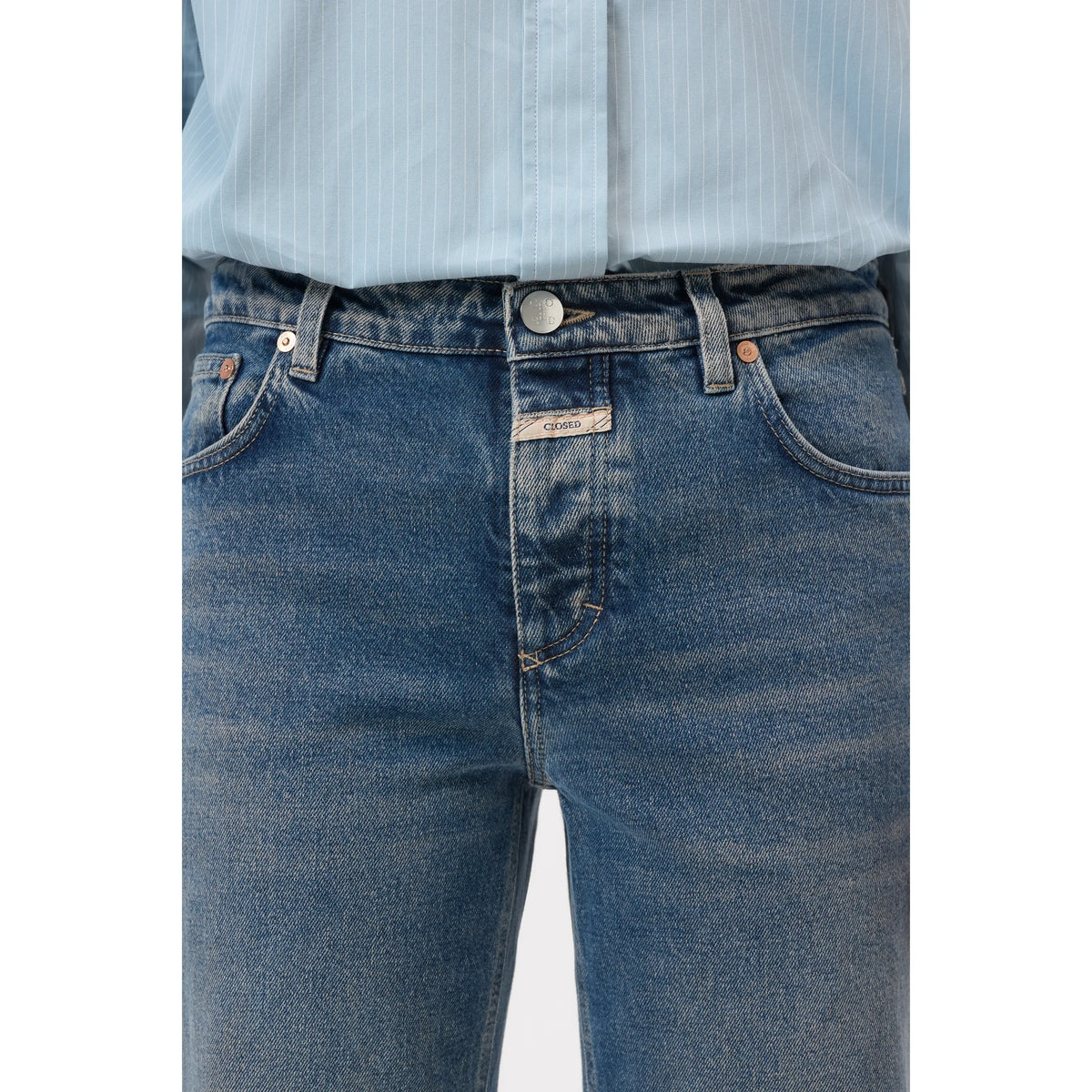 Closed Women's Gillan Comfort Wide Jean - Mid Blue Dark Slate Gray