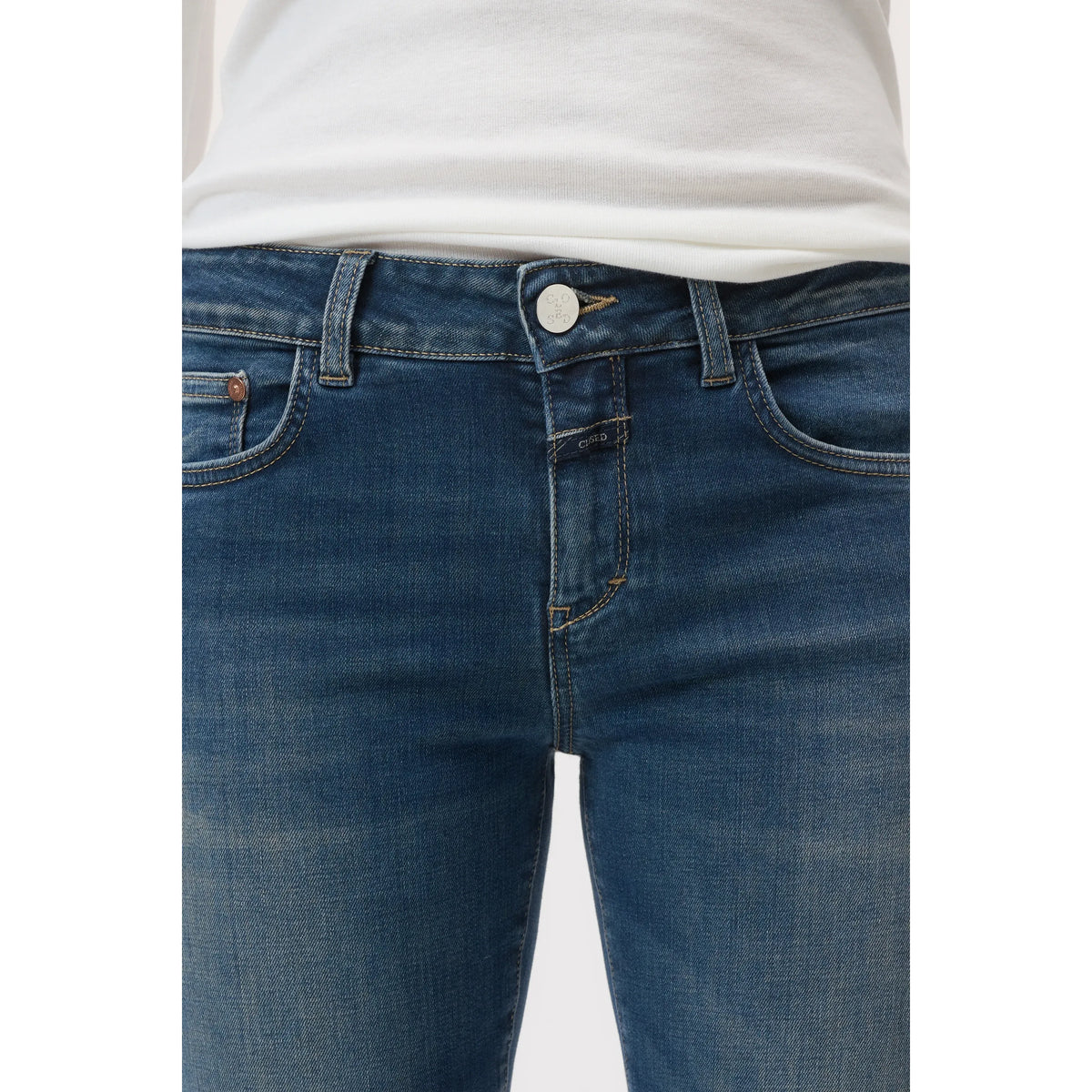 Closed Women's Baker Power Stretch Skinny Jean - Dark Blue Dark Slate Gray