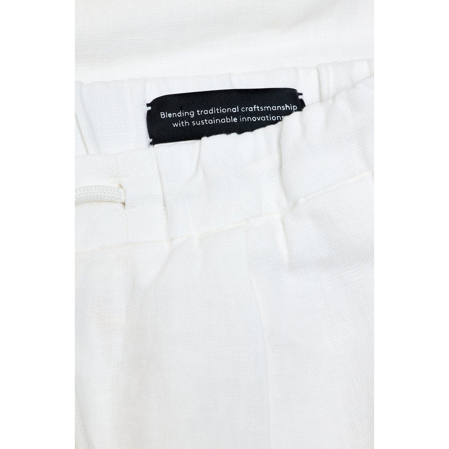 Men's Vigo Tapered Linen Pants in ivory by Closed Men's, featuring a tapered fit and lightweight linen fabric.