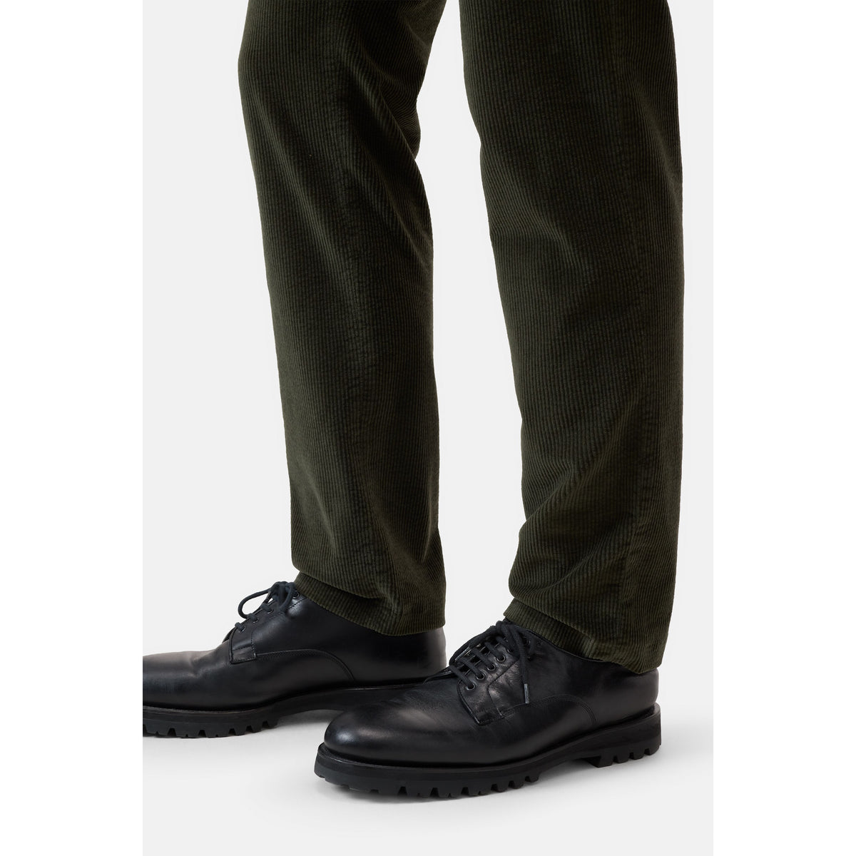 Closed Men's Clifton True Corduroy Pants - Dark Olive Green Black