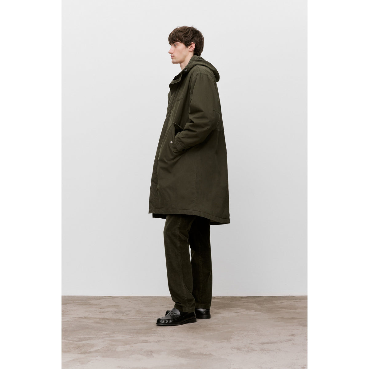 Closed Men's Clifton True Corduroy Pants - Dark Olive Green Light Gray
