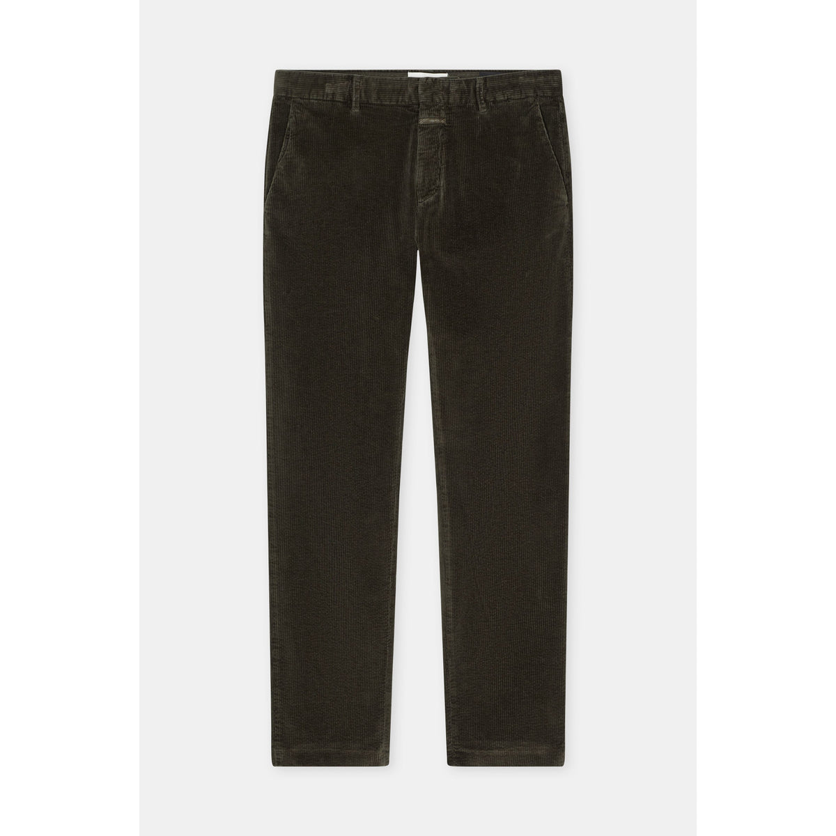 Closed Men's Clifton True Corduroy Pants - Dark Olive Green Black