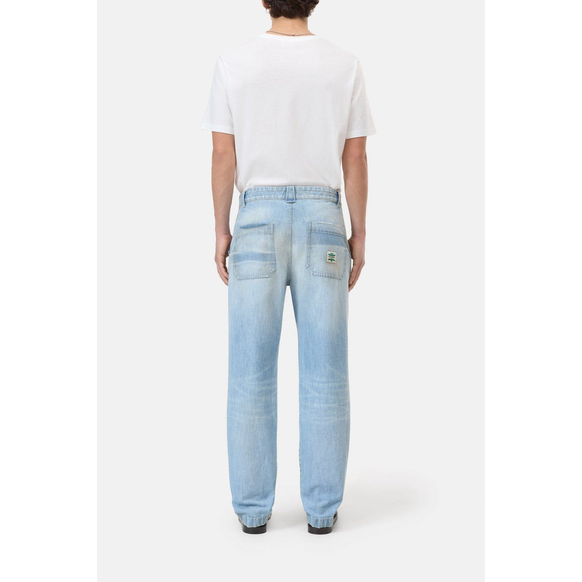 Men's light blue Toledo tapered relaxed jeans by Closed Men's, showing front view with classic five-pocket design