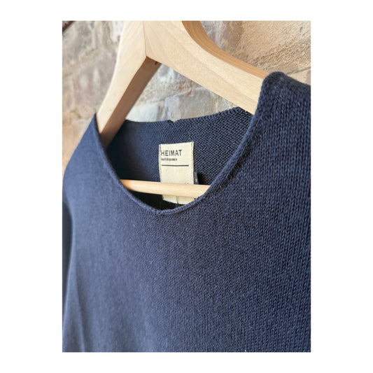 Cotton Linen Harbour Sweater - Ink - DUNE + SALT