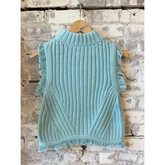 Women's ELEVEN SIX Bria Tank in Skye Blue, sleeveless top with a relaxed fit, displayed on a neutral background.