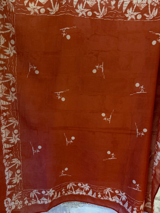 Bandana Surfer Woven Scarf - Red