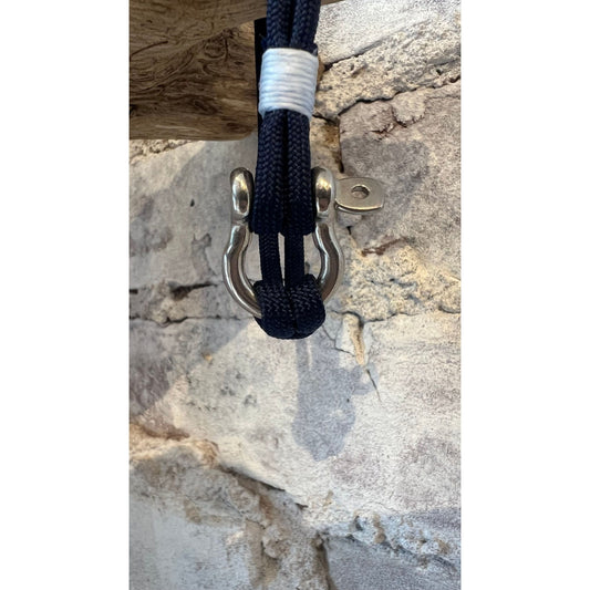 Navy Nautical Shackle Bracelet - DUNE + SALT