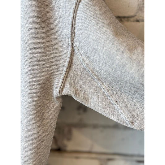 Retro Fleece Hoodie With Raw Hem - Grey Melange - DUNE + SALT