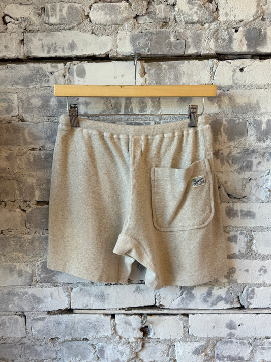 Kepani Raffy Fleece Sweat Shorts - Oatmeal Dark Gray