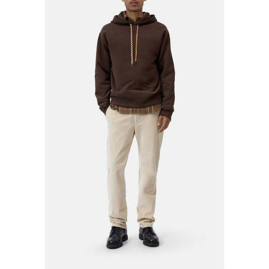 Closed Men's Retro Hoodie - Espresso Brown White Smoke