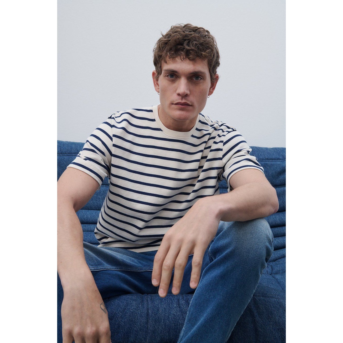 Cotton Striped T-Shirt - Ivory - DUNE + SALT