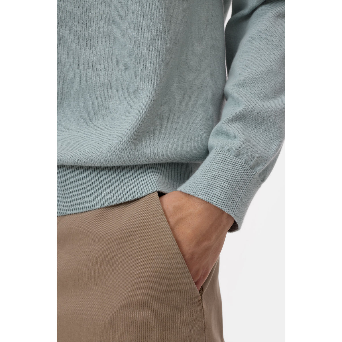 Closed Men's Fine-Knit Jumper — Drift Blue Light Slate Gray