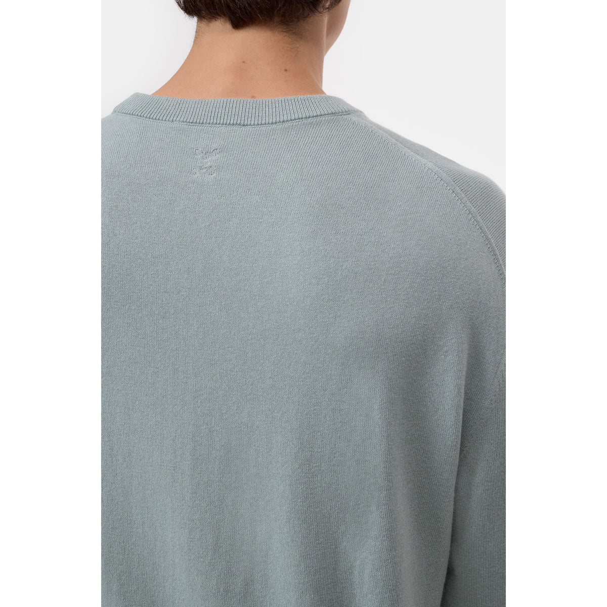 Closed Men's Fine-Knit Jumper — Drift Blue Dark Gray