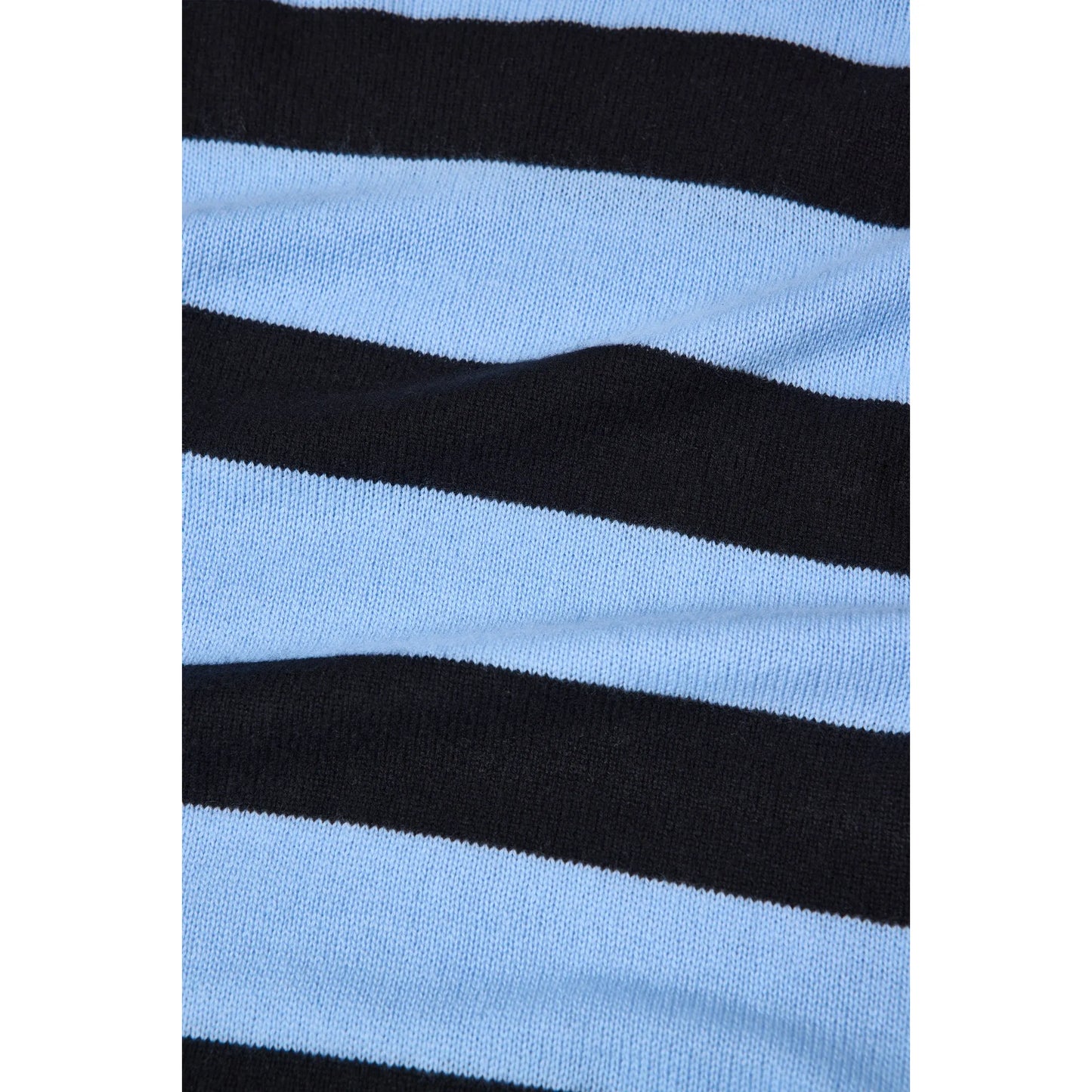 Cashmere Striped Jumper - Sky Blue/Black Stripe - DUNE + SALT